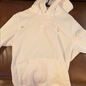 The North Face solid white box logo hoodie